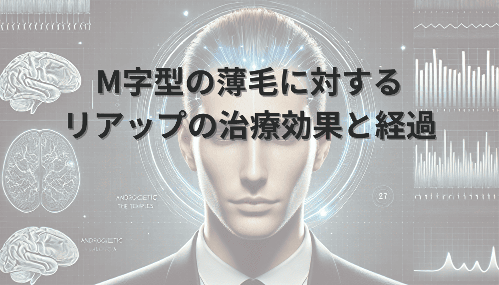 M字型の薄毛に対する リアップの治療効果と経過