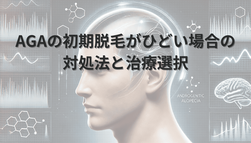 AGAの初期脱毛がひどい場合の 対処法と治療選択
