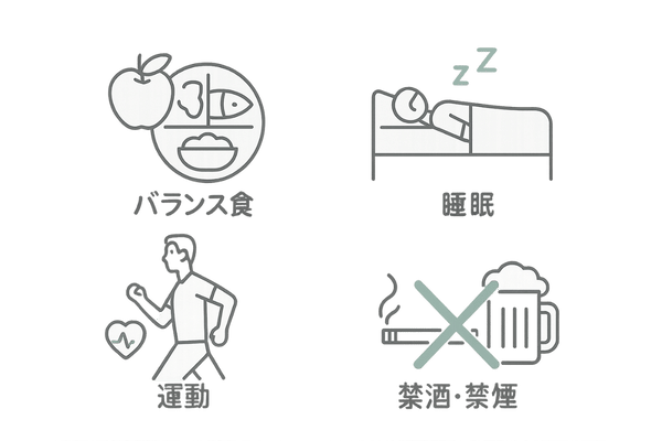 薄毛予防に役立つ生活習慣インフォグラフィック