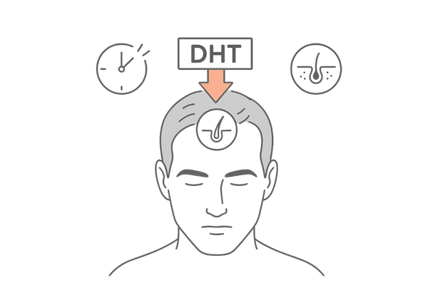 前髪薄毛とDHT影響図