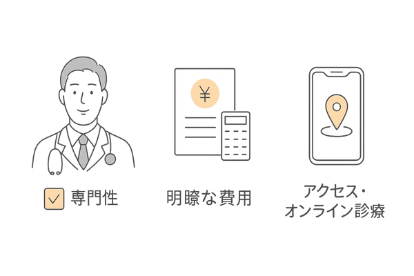 AGAクリニック選び3つのチェックポイント