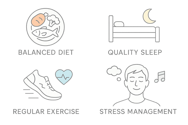 若ハゲ対策の生活習慣4選|食事・睡眠・運動・ストレス