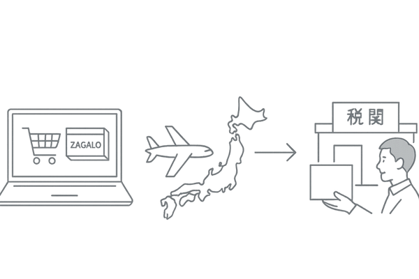 ザガーロ個人輸入の基本フローを示すイラスト