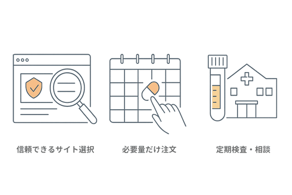 ザガーロ個人輸入時に安全性を高めるポイントのイラスト