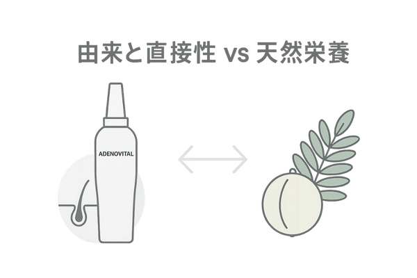 アデノバイタルとアムラの特徴比較イラスト