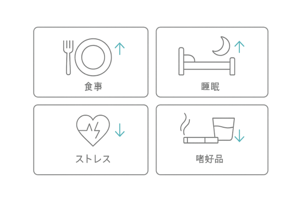 生活習慣と抜け毛リスク・対策の4ポイント｜食事・睡眠・ストレス・嗜好品