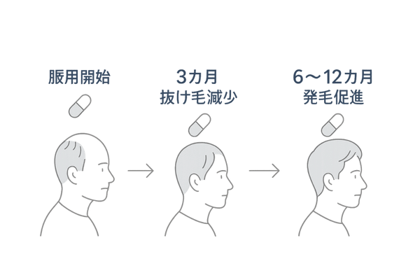 フィンペシア服用スケジュールと効果タイムライン