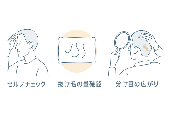20代薄毛セルフチェック3ステップフロー