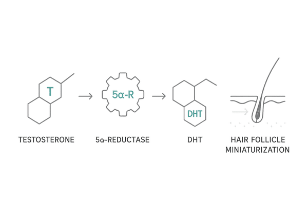 DHTと5αリダクターゼの仕組み|遺伝性薄毛のホルモンメカニズム
