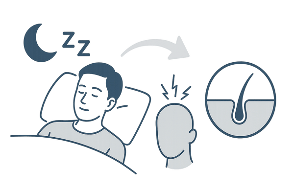 良質な睡眠で頭皮環境を整えるイメージ