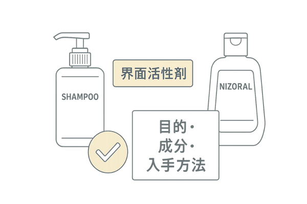 市販シャンプーとニゾラールシャンプーの違いを比較するイラスト