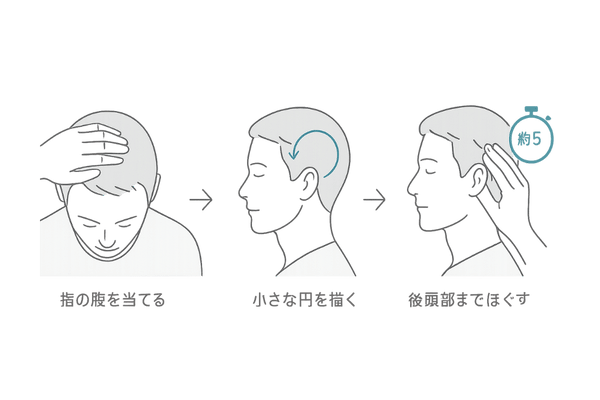 自宅でできる頭皮マッサージの基本3ステップ（血行促進・リラックス）