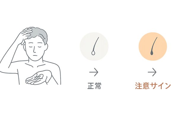 抜け毛チェック方法と健康な毛根の違い