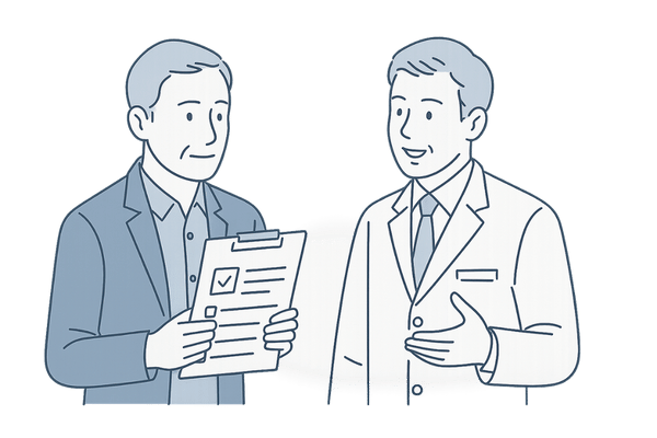 医師と男性の問診シーン