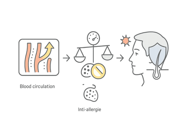 セファランチンの育毛作用機序まとめ（血行促進・免疫調整・抗アレルギー→毛包）
