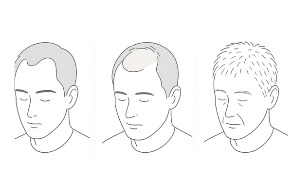 年代別AGA進行パターン比較（20代・30〜40代・50代以降）｜部位とボリュームの変化