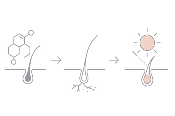 頭頂部が薄くなる主な原因|DHT・血行不良・皮脂と紫外線のメカニズム