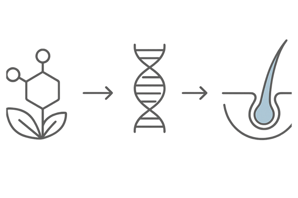葉酸と毛母細胞の関係|DNA合成が髪の成長を支えるメカニズム図(薄毛予防・頭皮ケア)