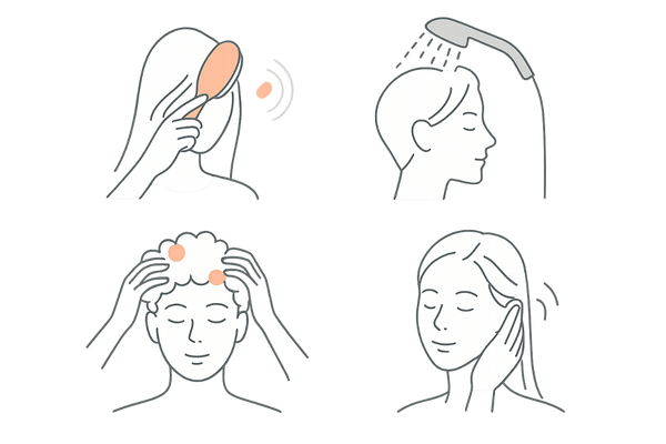 頭皮を守るヘアスプレーの正しい使い方と洗い残しを防ぐシャンプー手順フロー