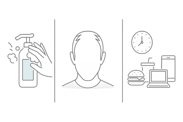 脂漏性皮膚炎が治らない3つの原因｜誤ったケア・AGA併発・生活習慣の乱れ