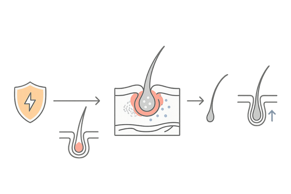 頭皮乾癬と薄毛の関係｜炎症による一時的な抜け毛メカニズム