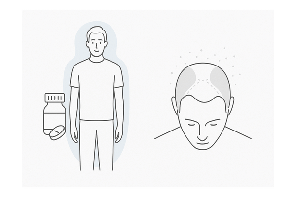 内服薬が広範囲の薄毛に効きにくい局所差（全身作用vs血行の弱い部位）