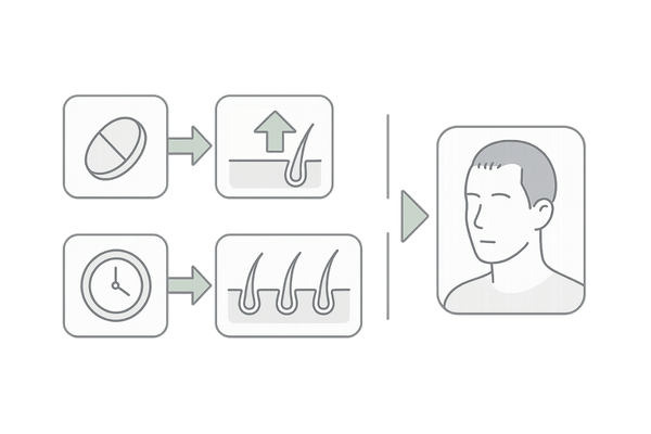 2回目の初期脱毛が起こる理由｜薬の変更と遅延反応が合流するメカニズム図