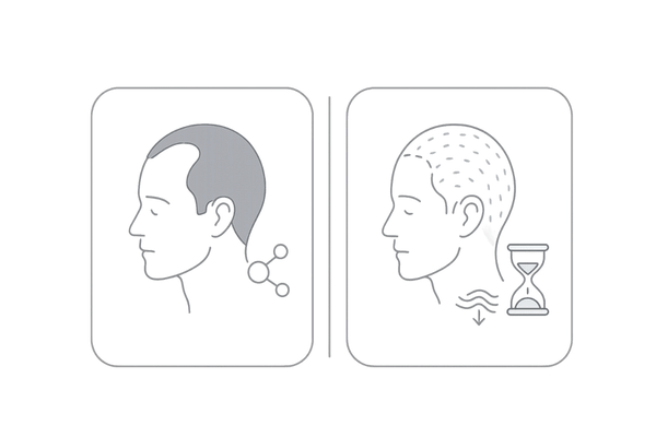 50代の薄毛：AGAと加齢性脱毛症の違いが一目でわかる比較図