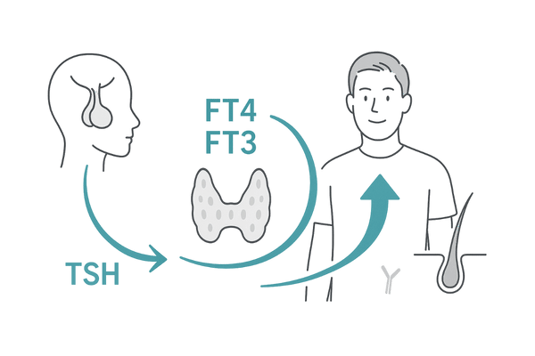 甲状腺機能と髪｜TSH–FT4/FT3の軸と自己抗体の関与