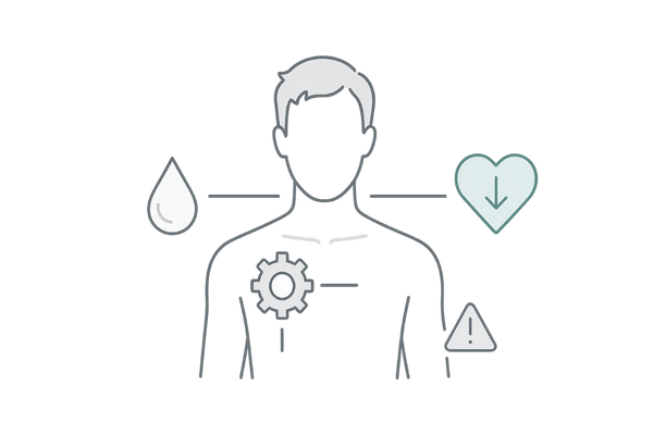 フィナステリドの主な副作用（性欲低下・ED）の抽象図