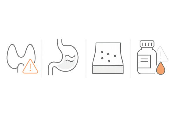 アカモク摂取の副作用リスク：ヨウ素過剰・消化器症状・アレルギー・抗凝固薬との注意