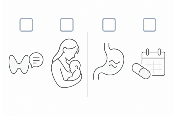 アカモクの摂取に注意が必要な人：甲状腺疾患・妊娠/授乳・胃腸が弱い・抗凝固薬使用