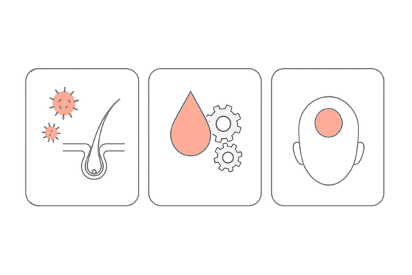アレルギー性脱毛・AGA・円形脱毛症の違い