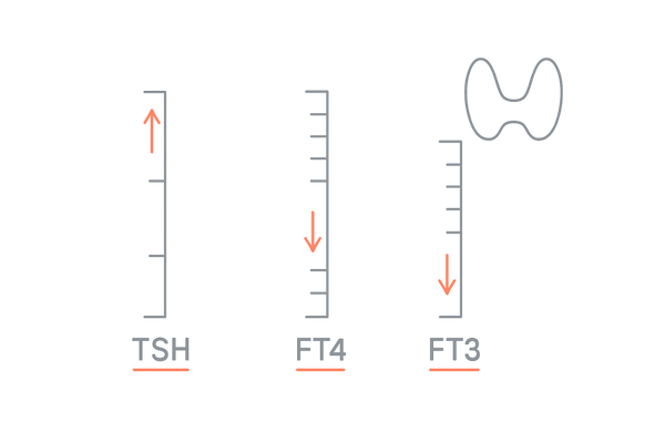 甲状腺機能の検査イメージ｜TSH・FT4・FT3の関係をシンプル比較