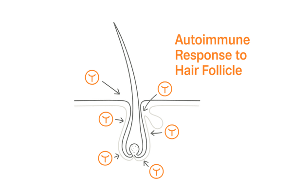 円形脱毛症の原因：自己免疫が毛根を攻撃する仕組み図解