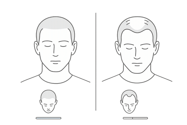 自律神経由来のびまん性脱毛とAGAの違い｜脱毛パターン比較