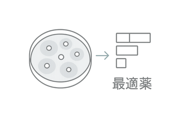 薬剤感受性試験（ディスク拡散法とS・I・Rの判断）
