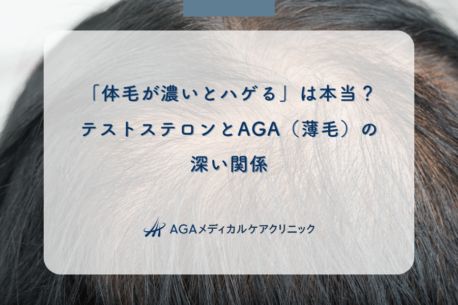 「体毛が濃いとハゲる」は本当？テストステロンとAGA（薄毛）の深い関係