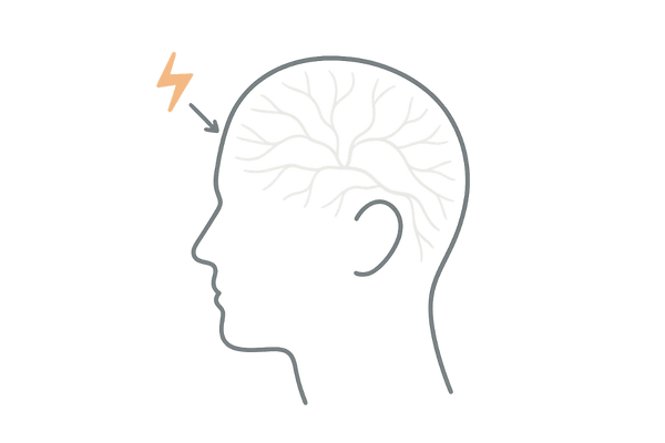 ストレスが自律神経と血流に及ぼす影響｜頭皮血行のイメージ
