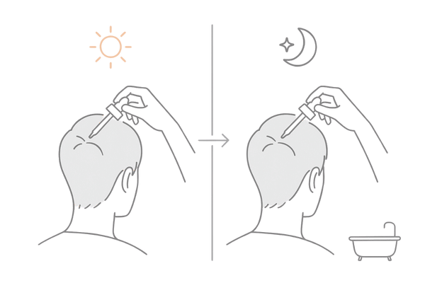フロジン外用液の朝・夜の塗布タイミング比較