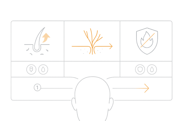 前髪の薄毛に有効な育毛成分の比較（ミノキシジル・血行促進・抗炎症）