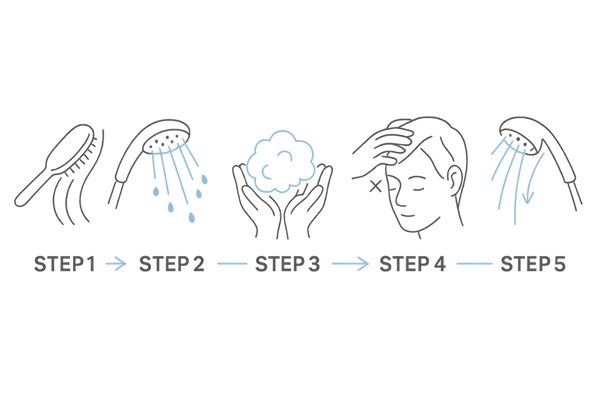 正しいシャンプーの洗い方｜予洗いからすすぎまでの5ステップ