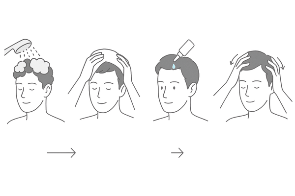 育毛剤・発毛剤の正しい使い方｜洗髪から塗布・マッサージまでの4ステップ