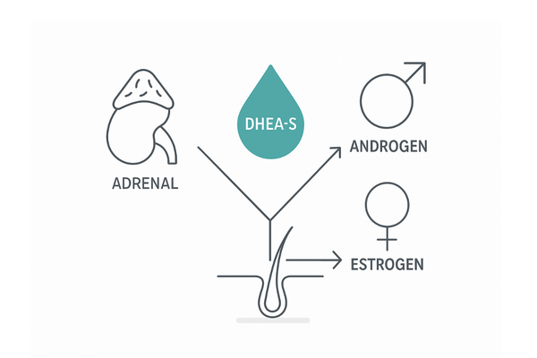 DHEA-S：副腎から性ホルモンへの分岐