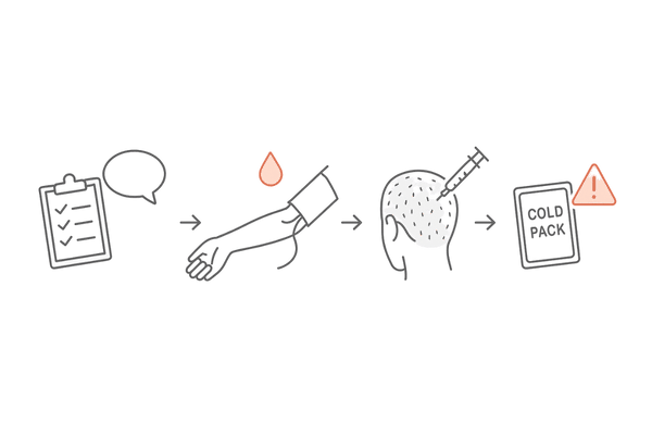 再生医療育毛の当日の流れ｜受付から施術後ケアまでの4ステップ