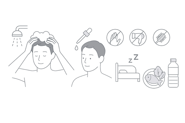 かゆみ・抜け毛を抑えるセルフケア4ステップ：洗う→保湿→刺激回避→休養