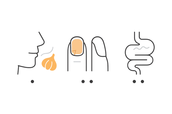 セレン過剰摂取の初期サイン（口臭・爪・消化器）