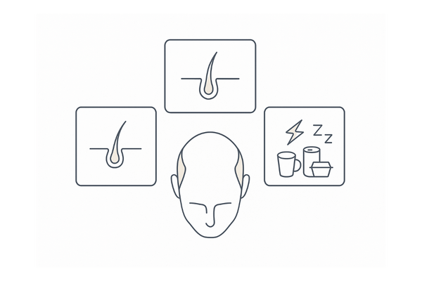 50代男性の薄毛の主要因（AGA・生活習慣・加齢）