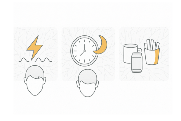 ストレス・睡眠不足・栄養不足が頭皮に与える影響（50代の生活習慣リスク）