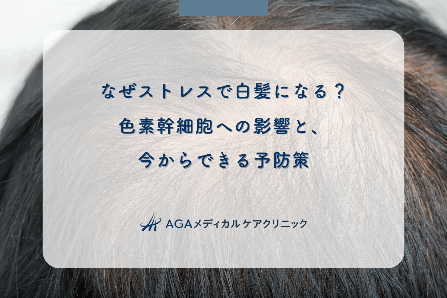 なぜストレスで白髪になる？色素幹細胞への影響と、今からできる予防策